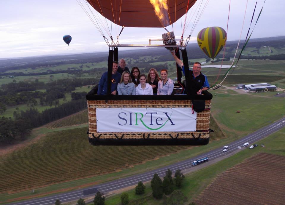 corporate banner on side of a Beyond Ballooning Basket